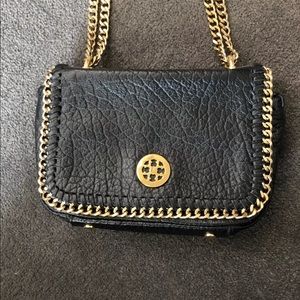 TOUS shoulder bag, black & gold.